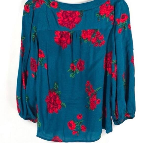 Maeve by Anthropologie Kalas Teal Blouse XS - Picture 6 of 6